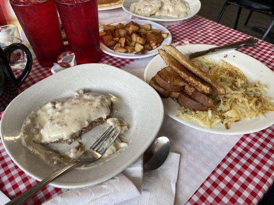 Country fried steak breakfast