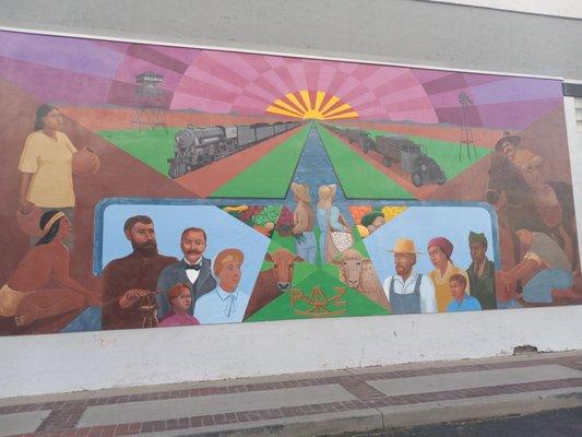 Neat mural downtown about Peoria's history.