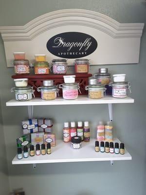 Great hand made organic and vegan friendly scrubs, lotions, and oils.