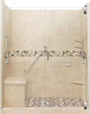 This is a shower stall that we can installed. We removed the old tub and built this in its place.