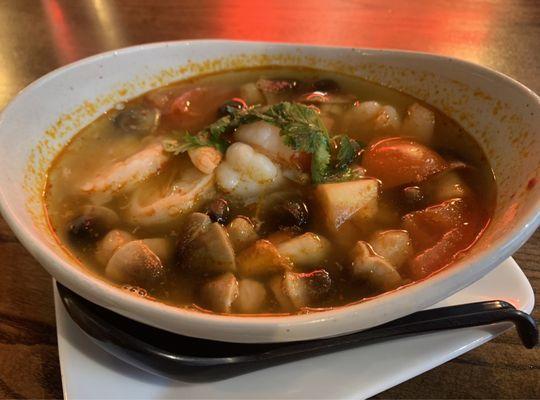 PRWM Soup choice - Tom yum w/ shrimp.