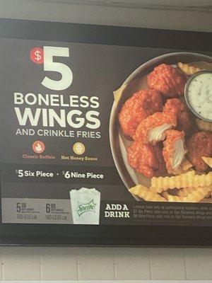 Boneless Wings!