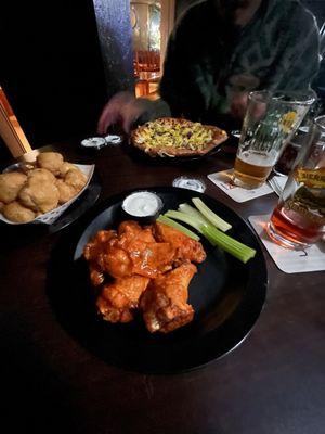 Buffalo wings Garlic Bread Balls pizza