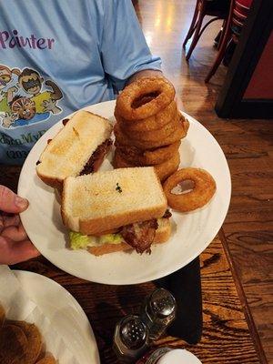 BLT and onion rings