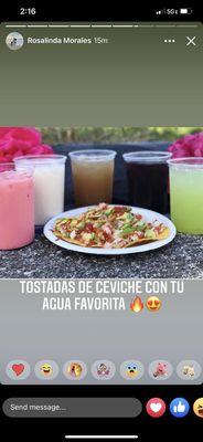 Aguas frescas....Refreshers they have different flavors every day