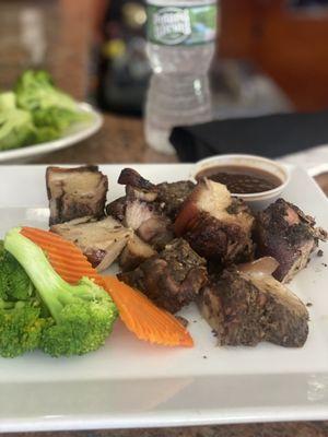 Jerk Pork with broccoli