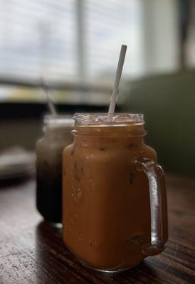 Thai ice tea and ice coffee