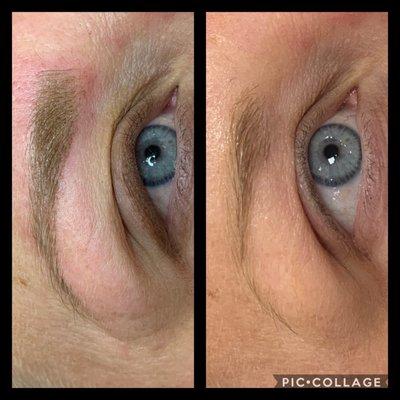 Before and after micro blading