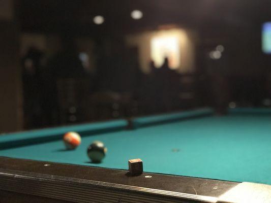 Pool table in the corner to take your mind of things.