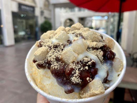 Red bean shaved ice