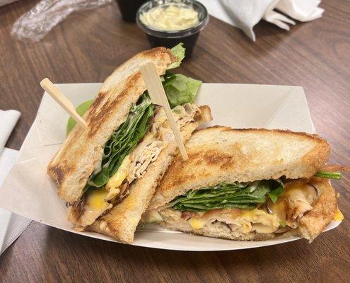 Turkey spinach melt