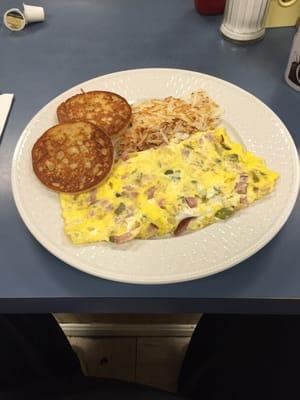 Western Omelet w/ HashBrowns!