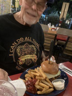 Dads first grouper sandwich