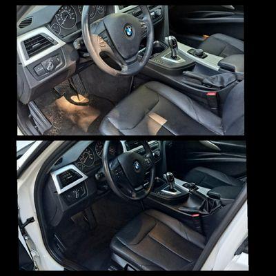 Before and after pic's of BMW interior