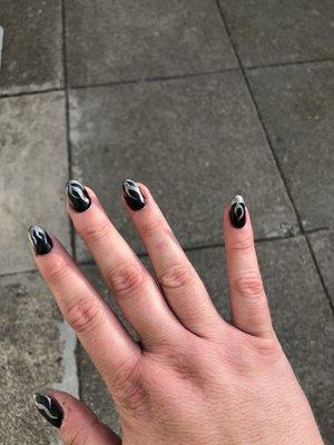 Chrome flame nails