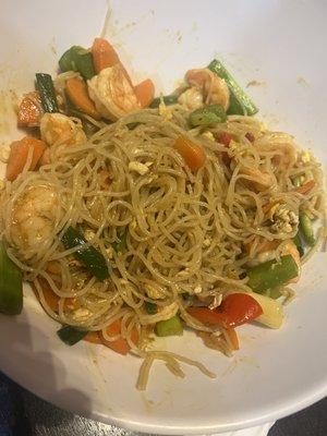 Shrimp noodle bowl