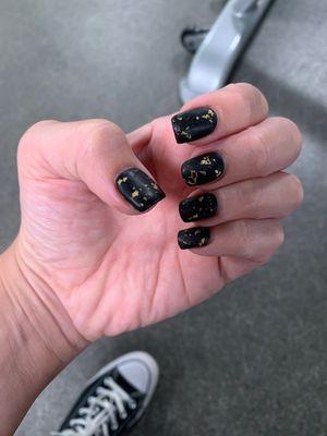 Matte with gold flakes, I'm yea pleazzz