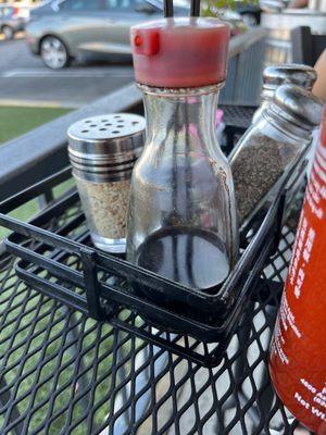 Please refill and clean all condiments before the shift.