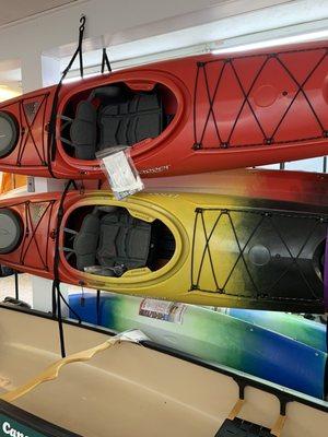 Some kayaks