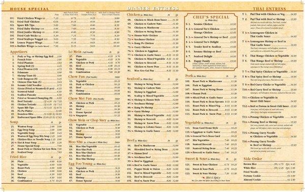 New menu