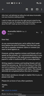 I am asking for the amount of money they owe me to confirm they will pay that but see how the manager never answer that.