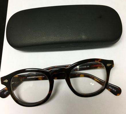 My repaired glasses and new case