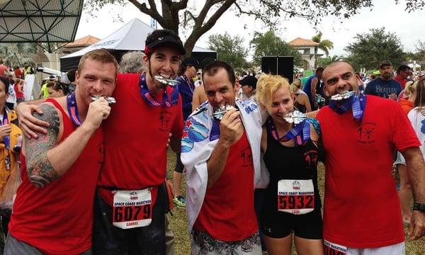 Racing team from the "Endurance Class" After finishing the Space Coast Marathon!!