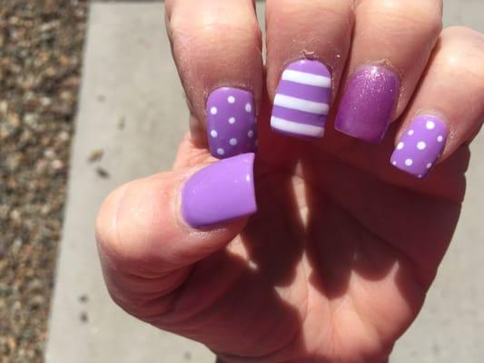 These were my first set. I have a passion for purple, especially in the spring.