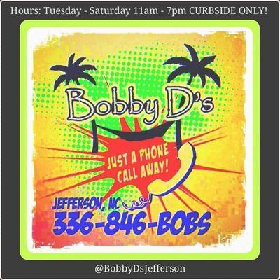 We found that hour you lost! 

We are OPEN Tuesday - Saturday 11am - 7pm CURBSIDE ONLY! 

336-846-BOBS (2627)

#BobbyDsJefferson