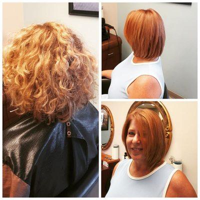 Amzing Before and After done by our stylist Greg!