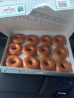 Dozen glazed donuts