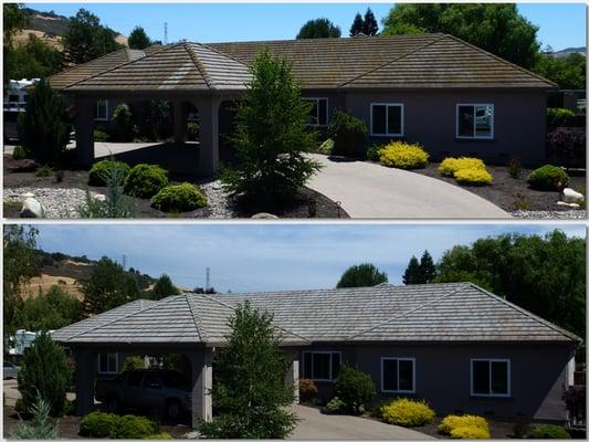 Certified, Non pressure tile roof cleaning