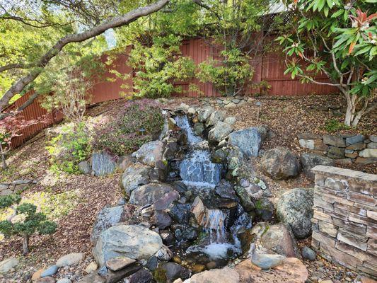 Waterfall from the top of our hill.