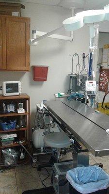 New Surgery Room, includes, heated surgery table, New Anesthesia equipment, and New Monitoring Equipment!