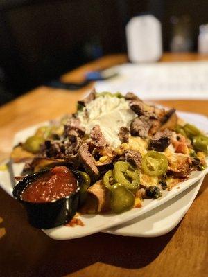 Nachos with steak