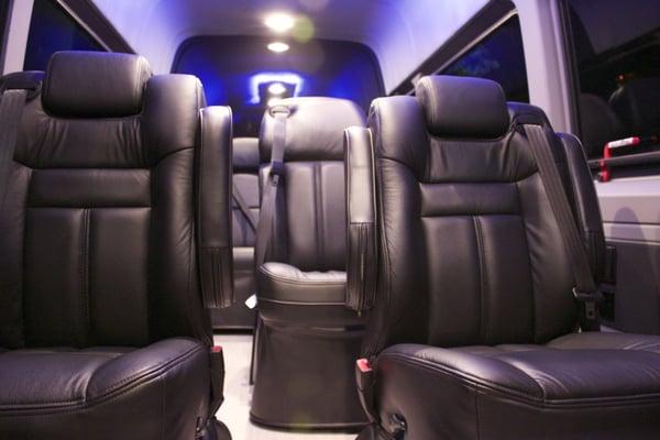 2015 Mercedes Sprinter Interior with White LED Lights on