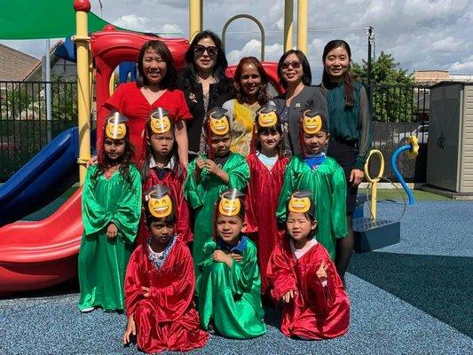 2018-2019's Preschool Graduation children with their teachers!