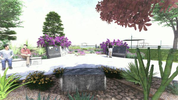 Rendering for new Veterans Reflection Circle in Surprise, AZ