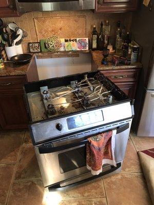 Gas stove spark module replacement