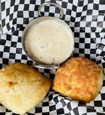 Biscuits and gravy.