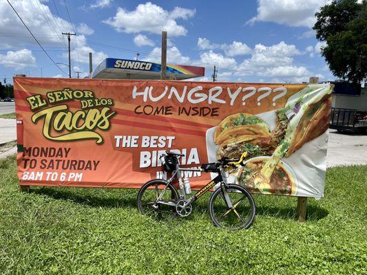 Advertising signage.