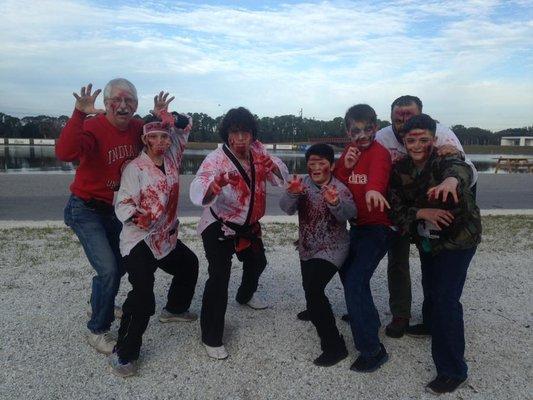 We had fun volunteering for Zombie Run 5K