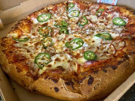 Ninja turtle with fresh jalapeños