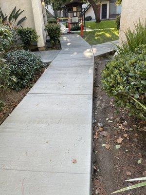 Finished ADA compliant concrete job at apartment complex