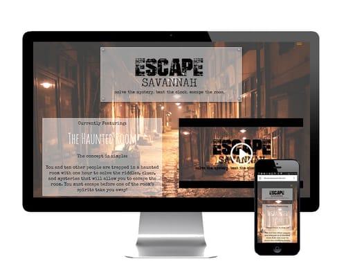 Escape Savannah Desktop and Mobile Website Design.