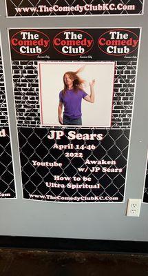 A picture of the wall Poster of Comedian JP Sears.