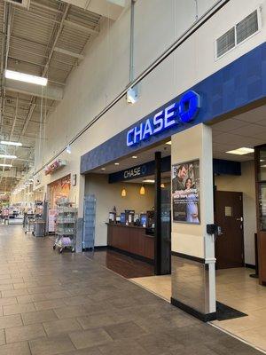 Chase inside the shop