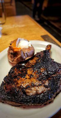 Bone-In Ribeye and Sweet Potato