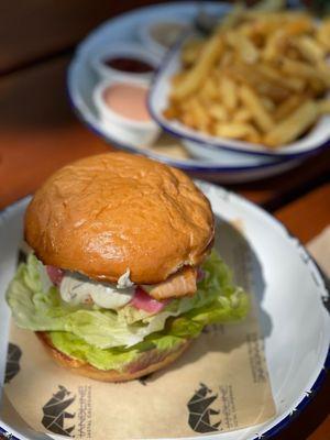 Fish "burger" and fries