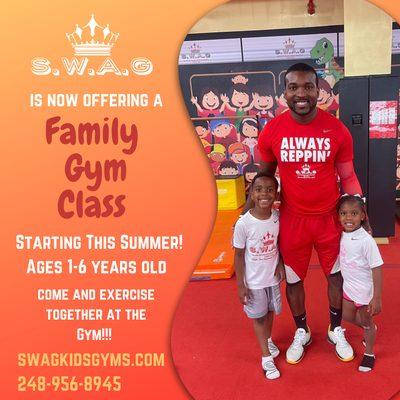 Coming this Summer!!!

Come workout as a family at SWAG Kids Gym!!